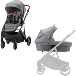 Britax Römer Kombikinderwagen Strider M Inklusive Regenverdeck Elephant Grey