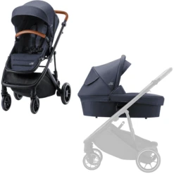 Britax Römer Kombikinderwagen Strider M Inklusive Regenverdeck Navy Ink
